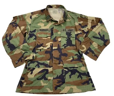 Woodland Camouflage Camo Army Hunting Lightweight Jacket Men's Small Regular • $14.30