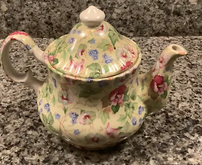 Staffordshire JULIA Chintz Floral Teapot W/Lid Made In England • $39.95