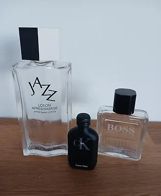 Empty Collectable After Shave Jazz Yves St Laurent  Boss Hugo Boss CK Be • £3