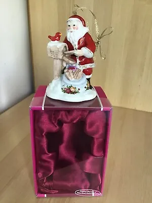 Bnib Royal Albert Old Country Roses Musical Xmas Santa Mailbox Bauble Decoration • £29.99