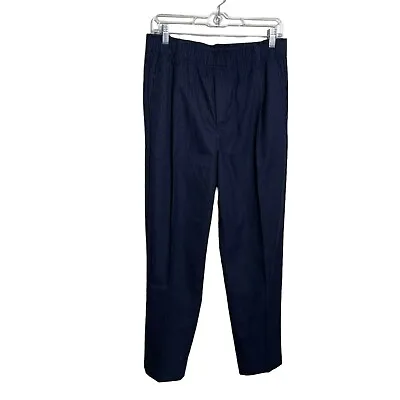 Gap Pants Women's 10 Navy Pin Stripe Polyester Blend Pleated • $6.30