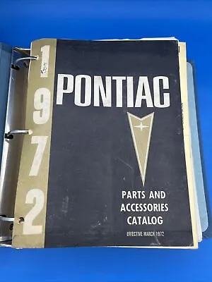 $260 • Buy 1972 Pontiac Parts And Accessories Catalog Book Original