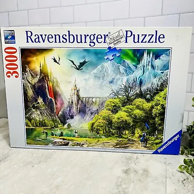 Ravensburger 16462 Reign Of Dragons 3000 Pc Jigsaw Puzzle Used 48x32” Germany • $36.79