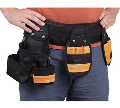 Tool Belt Carpenter Apron - 10 Pockets - Quick Release Work Belt • $15.99