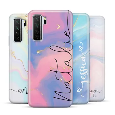 Personalised Phone Case Marble Cases Covers With Name For Huawei P40 P30 Phones • £5.99