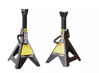 6 Ton Jack Stands Pair Black - New - Fast Shipping • $40.98