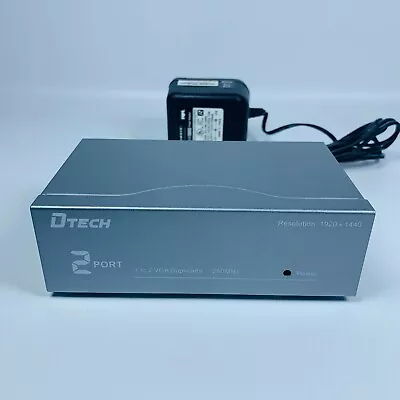 DTECH Powered 2 Port DT-7252 VGA Splitter Duplicator 250MHz Resolution 190x1440 • $14