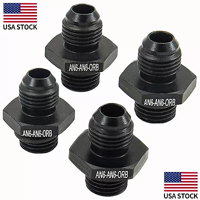 4Pcs 6/8AN Flare To 6/8/10AN ORB Male O-ring Boss Fuel Pump Rail Adapter Fitting • $9.99