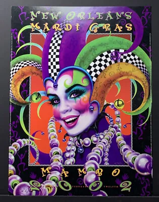 Andrea Mistretta Hand Signed New Orleans 2002 Mardi Gras Mambo Poster 24 X 32  • $74.95