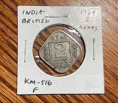 British India 1929 George V  2 Annas  Coin (VF) • $20.88