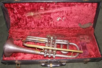 Vtg 1922 CG Conn 'VICTOR' Bb TRUMPET Parts/repair But PLAYS GOOD As-is W/case • $39