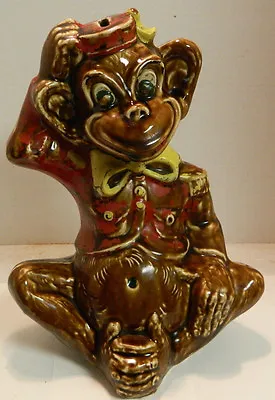 Vintage C. Miller Regal Ceramic Monkey Bank 12  X 8.5  Very Good Condition • $21.99