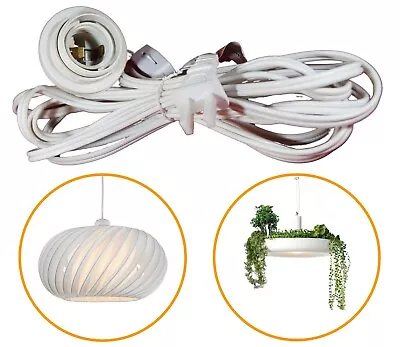  Hanging Lamp Light Cord 15 Feet Lantern Extension Cable With E26 / E27 Socket • $14.68