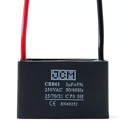 $7.95 • Buy Ceiling Fan Capacitor 3uf 250v Ac 3 Uf 250vac Motor Electric Cap 3mfd Mfd