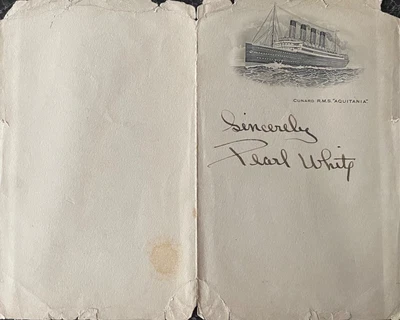 £24.99 • Buy Antique Cunard Line Rms Aquitania Letterhead Stationery