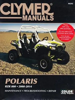 $42.95 • Buy 2008-2014 Polaris RZR 800 Repair Service Workshop Shop Manual Book Guide M292