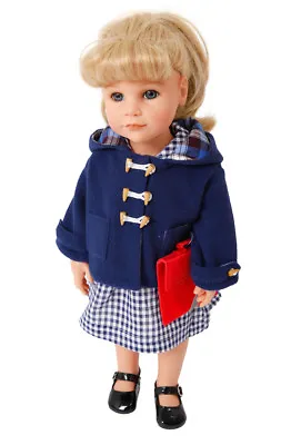 New Navy Blue Duffle Coat For Design A Friend Doll Chad Valley • £12