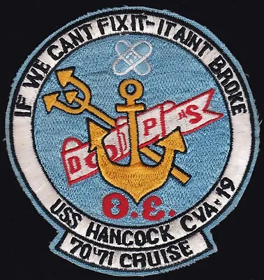 USN USS Hancock 197D 1971 Cruise Patch S-21 • $15