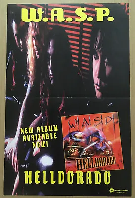 W.A.S.P. Rare 1999 PROMO POSTER For Helldorado CD MINT 11x17 USA Wasp • $34.99