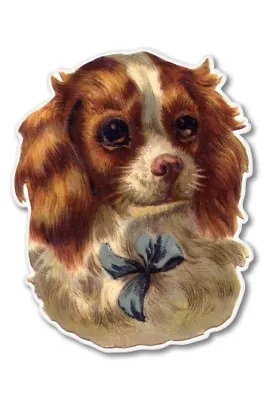 Spaniel Vintage Illustration Car Laptop Phone Vinyl Sticker  - SELECT SIZE • $4.29