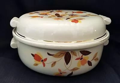 Vintage Hall Superior Autumn Leaf Covered Casserole Dish 2-Qt Mary Dunbar Jewel • $24.95