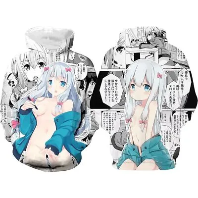 Ahegao Manga Hoodie Eromanga Sensei Izumi Sagiri Printed Unisex Pullover Jacket • $31.36