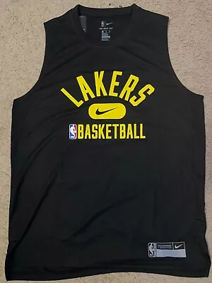 NEW Black Nike NBA Los Angeles Lakers Player Issued Warm Up Practice Tank Top • $99.99