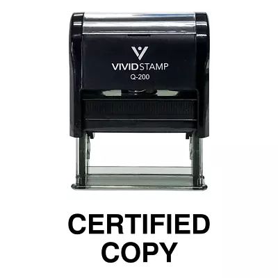 Certified Copy Self Inking Rubber Stamp (Black Ink) - Medium • £9.01
