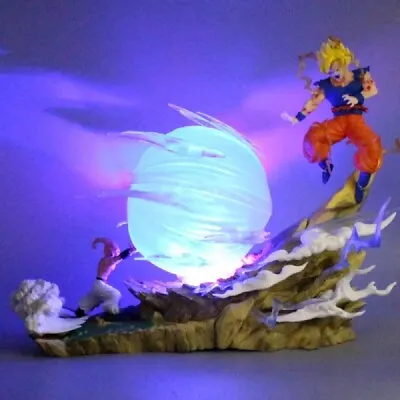 Dragon Ball Z Goku Son Gokou Vs Majin Buu LED Lamp Genki Dama Spirit Bomb Gift • $54.99