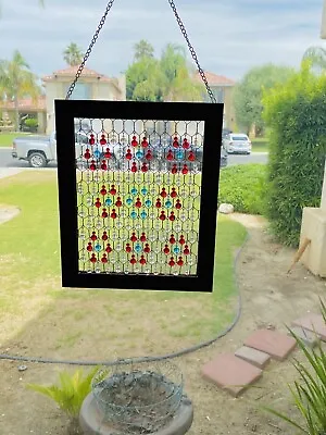 Beaded Frame Chickenwire Beautiful Sun Beads Handmade • $110