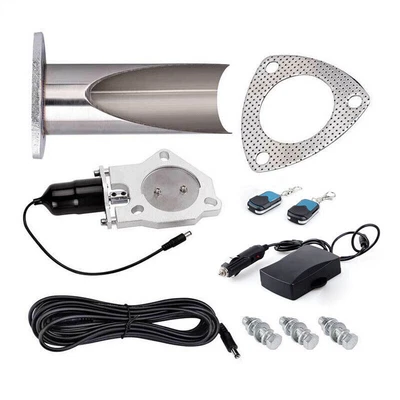 $74.49 • Buy 2.5  Electric Exhaust Cutout Valve Cut Out Kit & Remote Switch Dump Valve