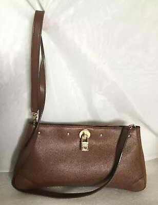 Vintage SALVATORE FERRAGAMO Leather Shoulder Bag / Handbag Made In Italy • $189