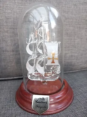 Glass Replica 18th Century Frigate Under Glass Dome • £17