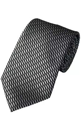 Black Monochrome Mason Tie Funeral Wedding Formal For Suits Black Tie Masonic • £10
