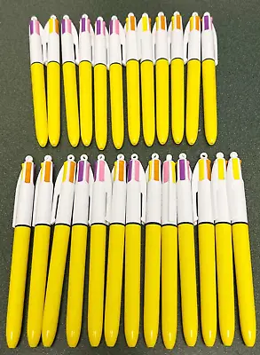 25X Bic 4 Color Retractable Ball Point Pen Set Of 25 NEW • $25.06