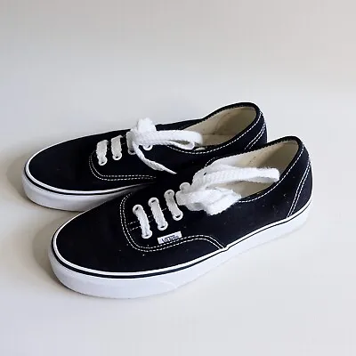 $50 • Buy Vans Unisex Black And White Stitched Classic Canvas Skateboard Sneaker Shoe