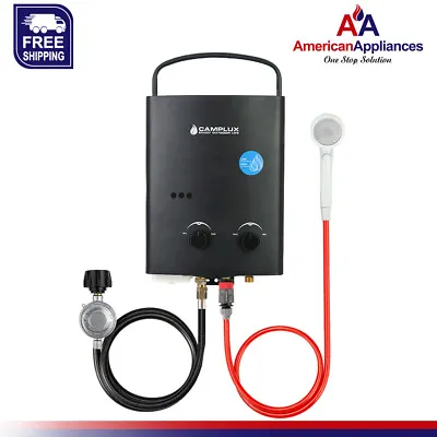 Camplux 5L 1.32GPM Tankless Water Heater Outdoor Propane Gas Portable Shower Kit • $159.99