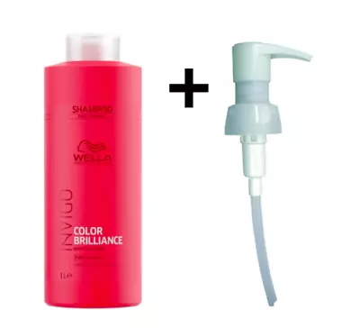 £22.50 • Buy Wella Invigo Brilliance Shampoo For Fine To Normal Coloured Hair 1000ml & Pump 