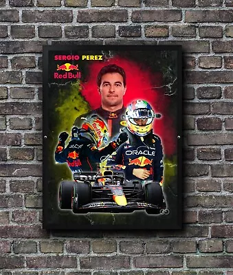 Sergio Perez Checo Poster F1 Formula 1 Print Red Bull Racing Cars Wall Art Gift • £6.95