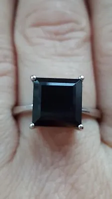 £18 • Buy Black Spinel 6.15 Cts 925 Sterling Silver Ring Size N To O