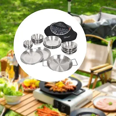 Camping Cutlery Picnic Equipment Set Hygienic Bowl Tableware Camping Cook • £76.14