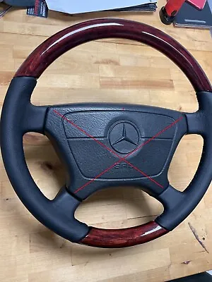 Mercedes Wood Steering Wheel 85-91 R129 W201 W124 W126 SL500 • $650