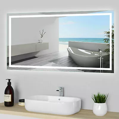 LED Bathroom Mirror Light Illuminated Demister Touch Control Wall Mount 1200x800 • $294.95