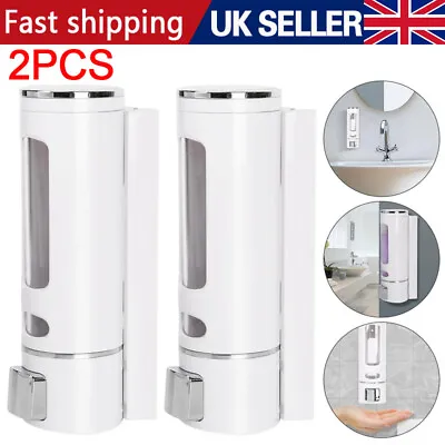 Soap Dispenser Wall Mounted Liquid Bathroom Hand Wash Home Shower Gel Shampoo • £3.88