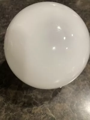 Vintage Large White Glass Shade ROUND Globe Ceiling Fan Light Cover 9x4” Fitter • $12.50