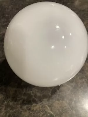Vintage White Glass Shade ROUND Globe Ceiling Fan Light Cover 6x 3 1/4” Fitter • $11.50