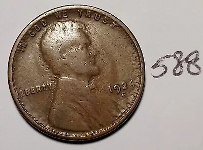 1924-S Lincoln Wheat Cent         #588 • $3.84