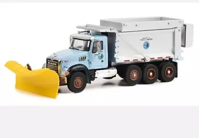 2019 MACK GRANITE DUMP TRUCK PLOW BLUE 1/64 BY GREENLIGHT 45170 B No Box=== • $12.99