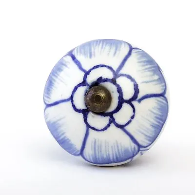 £2.49 • Buy Floral Drawer Knobs Flower Ceramic Door Handles Furniture Pulls Cupboard