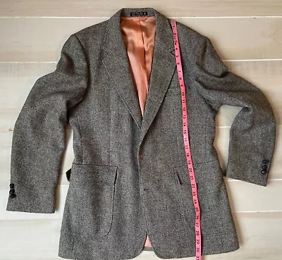 WOODMERE Campomar Tweed Gray  Wool Suit Jacket  Coat Size  40 R Vtg Men's • $15